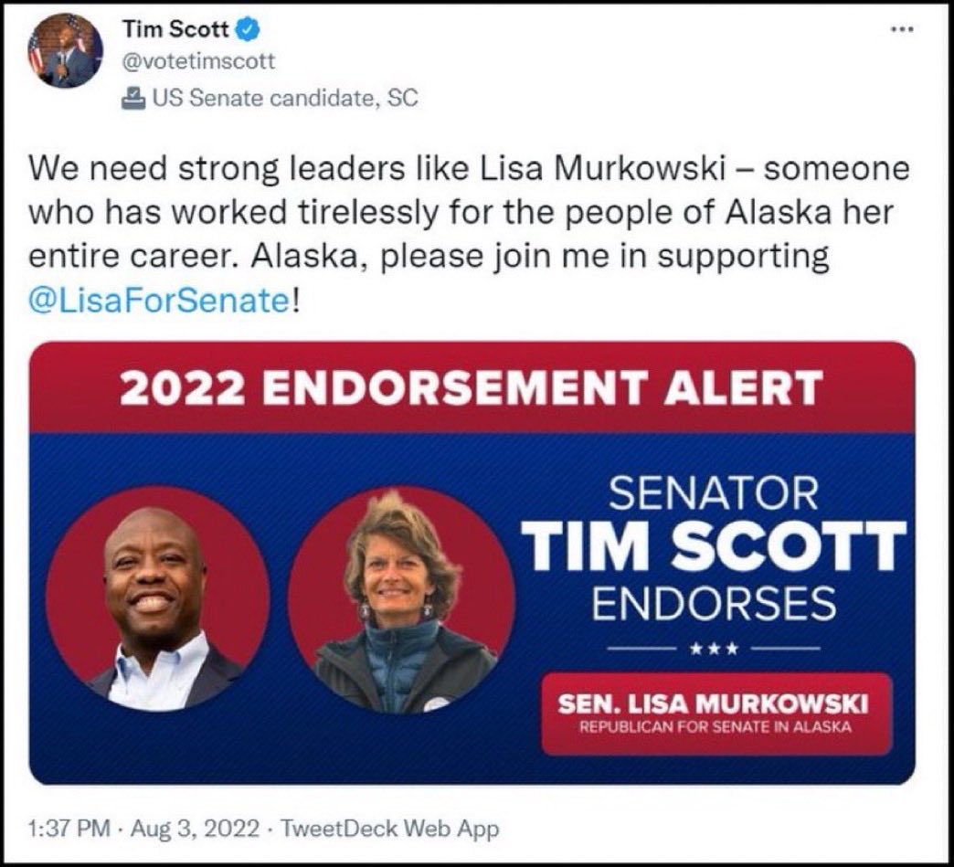 If case you're just now realizing Tim Scott is weakling and a joke.