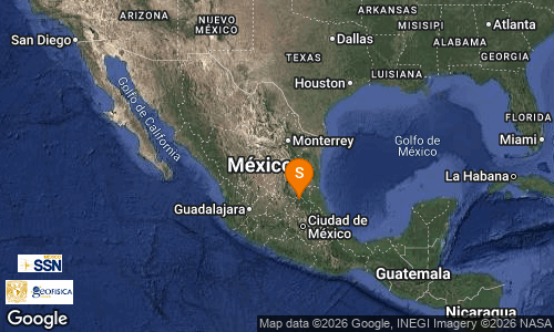 SismologicoMX's tweet photo. SISMO Magnitud 4.0 Loc  66 km al SURESTE de CARDENAS, SLP 07/02/26 07:16:34 Lat 21.42 Lon -99.43 Pf 5 km https://t.co/TmSaSMHIRu