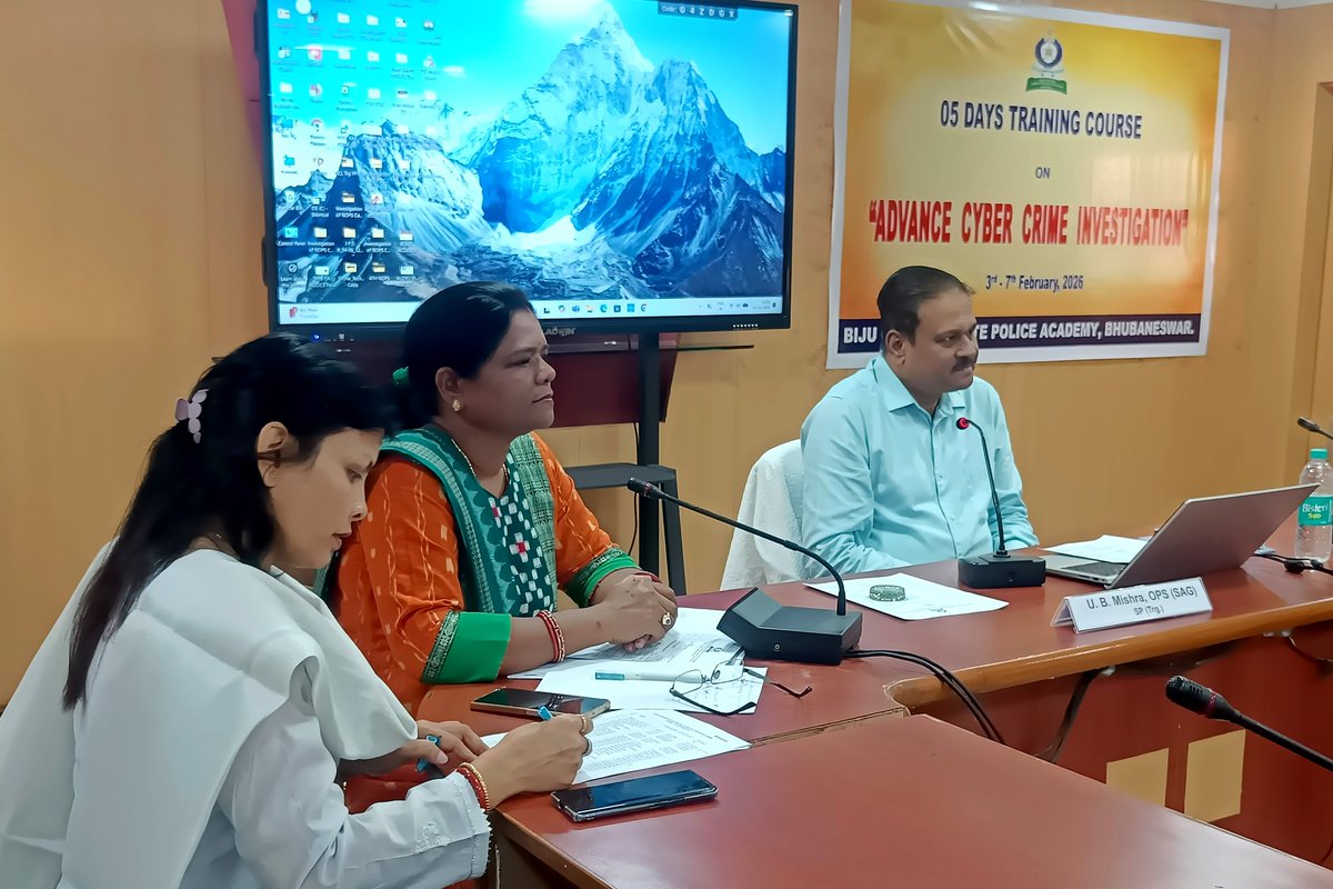 DirBpspa's tweet photo. BPSPA, Bhubaneswar successfully conducted a 5-days In-service Training Course on “Advanced Cyber Crime Investigation,” from 03.02.26 to 07.02.26 attended by 31 police officers from the rank of DySP to SI. https://t.co/JJKGprP2Bz