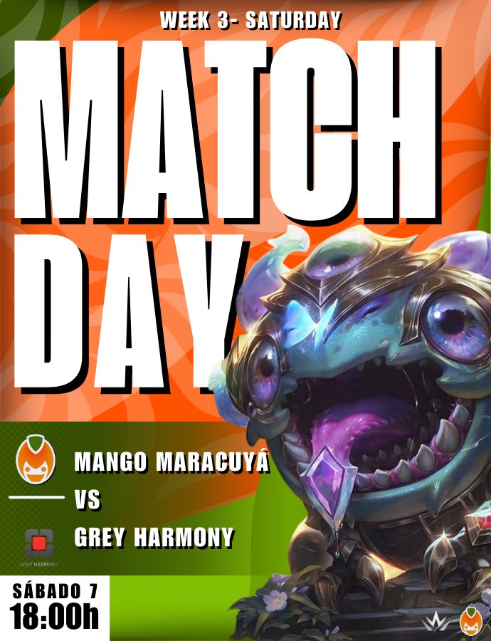 Grey Harmony suena a equilibrio pero la grieta premia a quien lo rompe🫣, no os perdáis este partidazoooo👀
A las 18:00h

📺|MangoEsportsTV