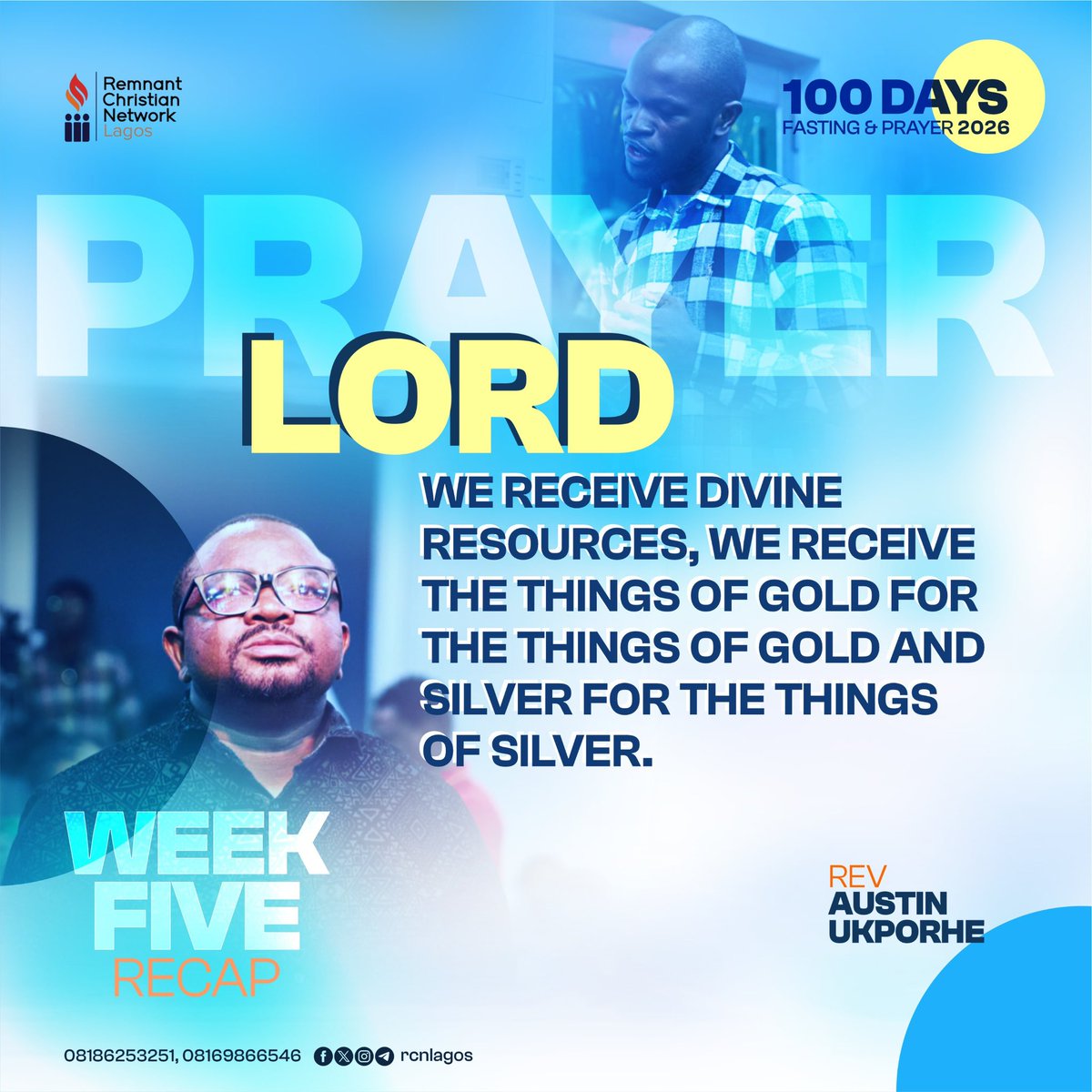 RCNLagos's tweet photo. We often view spiritual struggle as a climb toward a peak we may never reach. But the Gospel flips the script: we don't fight for victory; we fight from it.
Catch the Week 5 recap of our 100-day fast.
Watch the full sermon @rcnlagos on YT/TG.
#RCNLagos #100daysfast #Recap https://t.co/0pBfOdNsfa