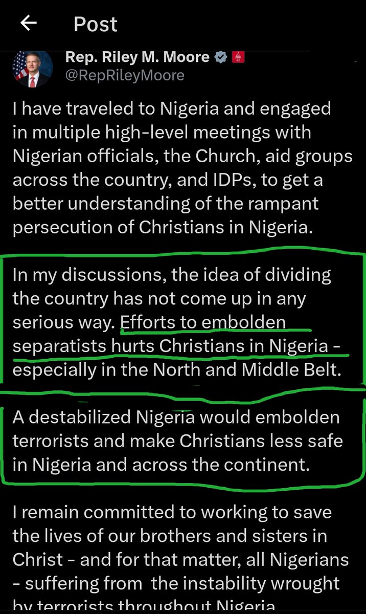 Like i told you, AMERICA is not here to help Biafrans, they are only here for there interest, infact America is the reason Isreal 🇮🇱 have not helped Biafrans restore independence and its upto us to get serious and take it by force stop complaining and take action <a href="/Ogechukwunkere/">BRGIE Prime Minister Ogechukwu Nkere</a>