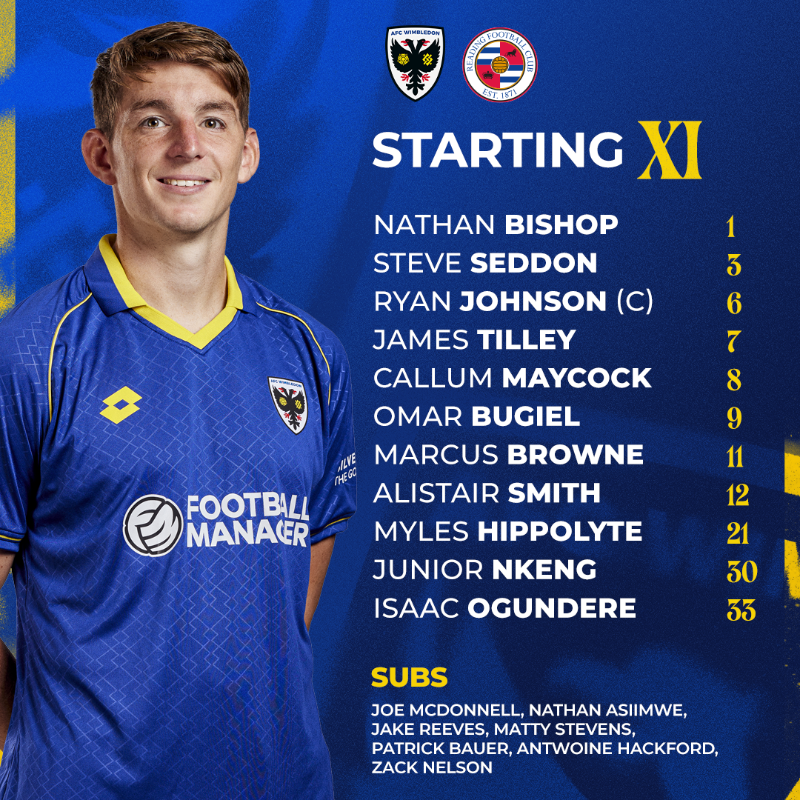 AFCWimbledon's tweet photo. COME ON YOU DONS 👊

#AFCW 🟡🔵