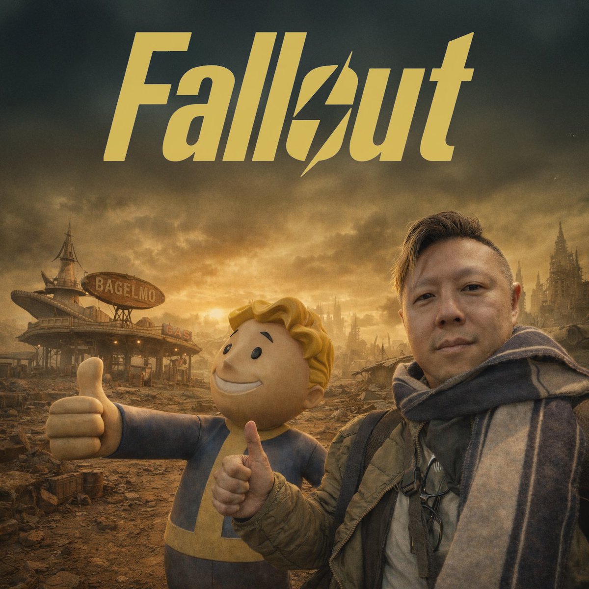 HaoLi81's tweet photo. Thumbs up from the @falloutonprime #season2 wasteland 📷
With @PinscreenInc  ’s generative AI quietly helping push what’s possible in VFX.
#Fallout #FalloutOnPrime #GenerativeAI #Pinscreen #deaging https://t.co/zLHDhDsHkN