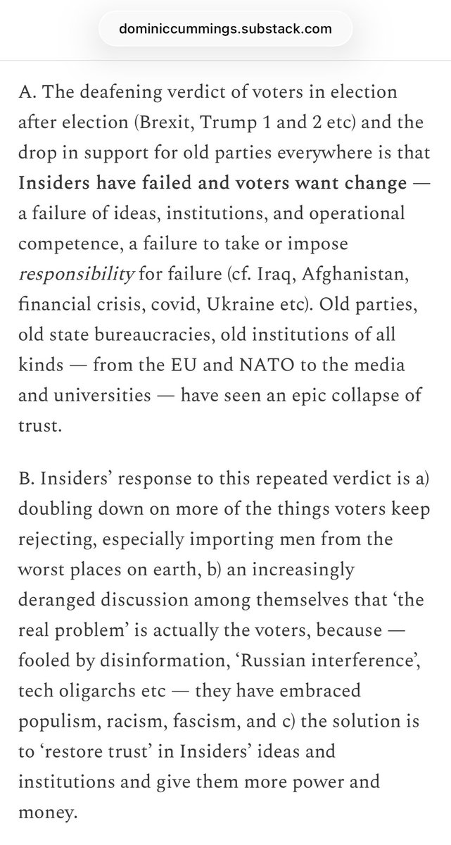 Accurate summary from Cummings.