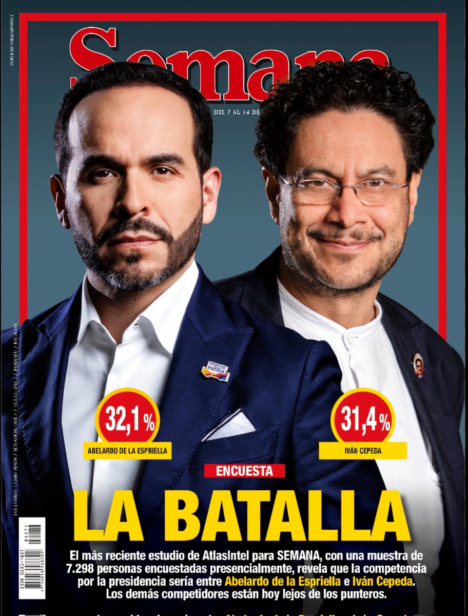agarciam0879's tweet image. 1/7 Análisis de la encuesta @atlas_intel para @RevistaSemana sobre intención de voto presidencial en Colombia (enero-febrero 2026). Revisemos la ficha técnica para evaluar la validez y precisión de los resultados presentados. Abro hilo. 🧵