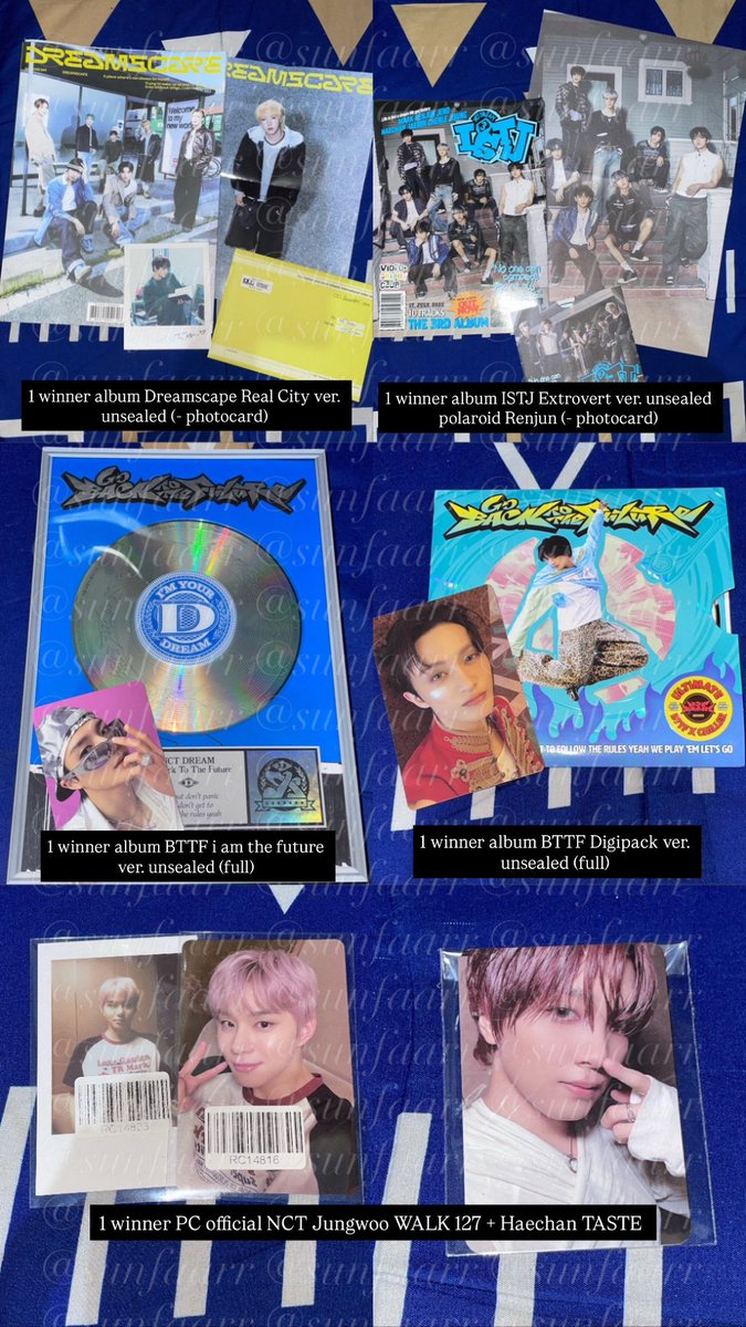 sunfaarr's tweet image. GIVEAWAY ALBUM &amp;amp; PC OFFICIAL NCT~
Karena sebentar lagi koasku selesai, aku mau GA untuk 5 pemenang yaa!

📌 Rules GA
1. Follow akun ini
2. Like &amp;amp; RT 
3. Reply:
• Username kamu
• Doa untuk kelancaran ujian koas aku
• Sayang NCT💚
 
END? TBA⏱️
Good luck, everyone🫶🏻
