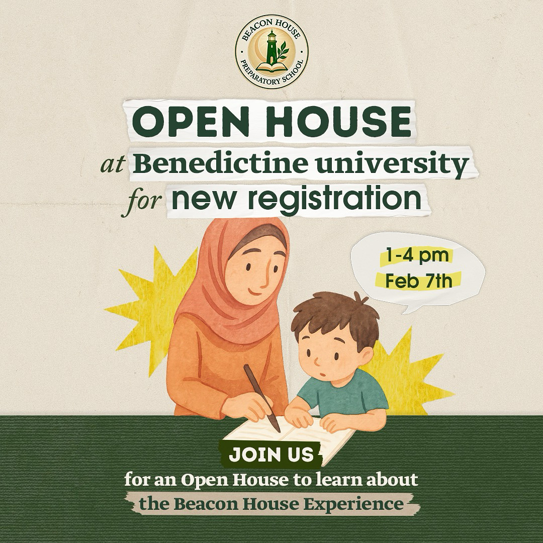 beaconhouseprep's tweet photo. Want to know more about Beacon House? Join us for an Open House at Benedictine University! ✨

Discover the Beacon House experience, meet our team, and learn about new student registration.

#BHPS #BeaconHouse #Aurora #Naperville #IslamicSchool #AcademicExcellence #PrivateSchool https://t.co/K4EpQ0QbfQ