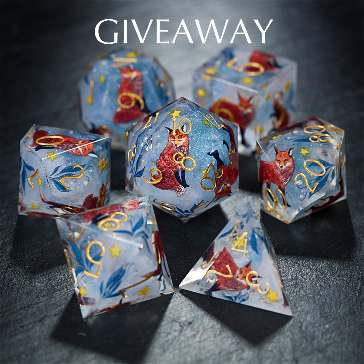 CrystalMaggie2's tweet image. 🌟GIVEAWAY🌟

We are going to give away a set of Foxes Ice Blue Resin Dice.💙😍

Ends on 2/14. Good luck, guys!

To gain:
👉Follow me 
 ♥️ Like +🔁RT

#dnd #ttrpg