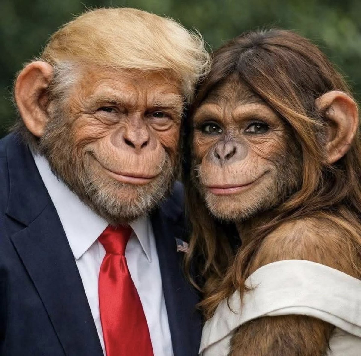 AnnieForTruth's tweet image. Karoline Leavitt said a staff member posted the vile &amp;amp; disgusting video of Barack and Michelle Obama as monkeys. BUT later, Trump came out and said he gave them permission “I didn’t make a mistake” and I won’t apologize. I won’t apologize either, you rape ape and babbling baboon.