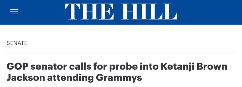 So Republicans don't want to investigate Clarence Thomas and Samuel Alito receiving bribes from wealthy conservatives or the president raping kids, what they want to look into is why a Grammy nominee was at the ......Grammy awards????