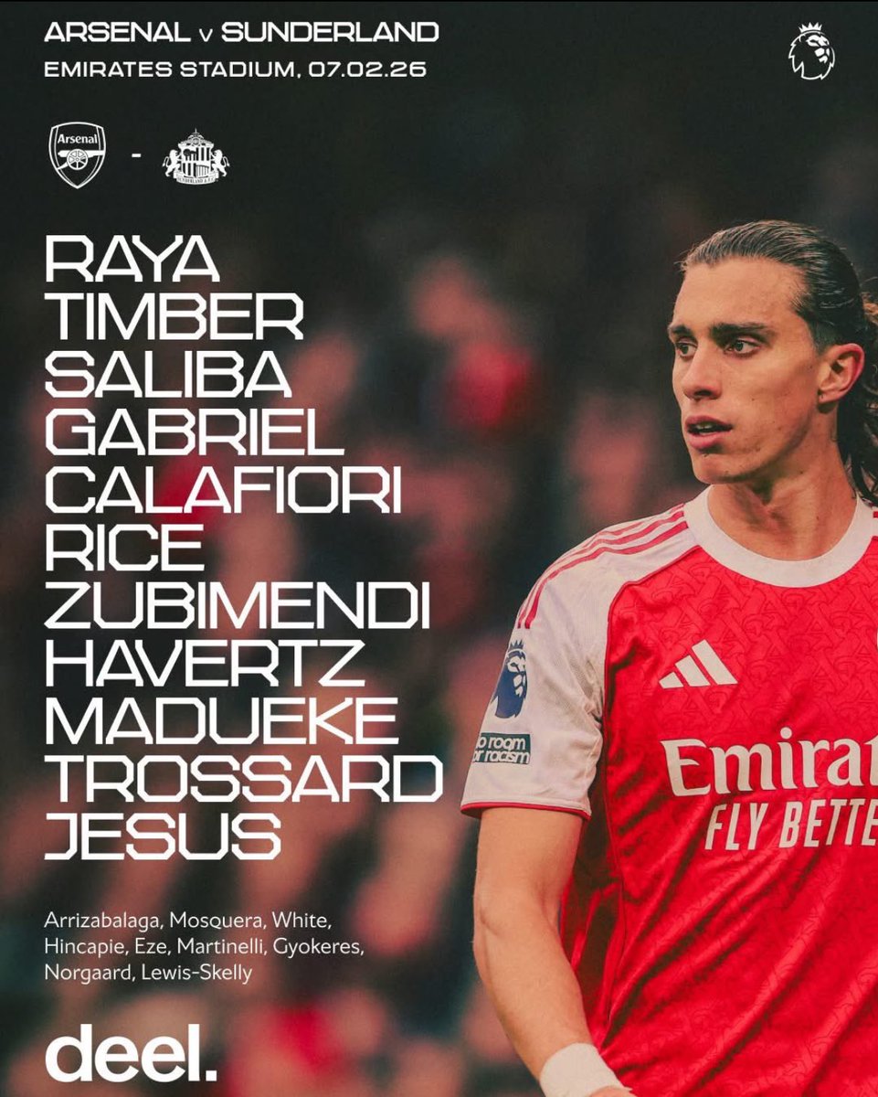 🚨 The Arsenal XI vs Sunderland. ✅

Thoughts on the lineup, Gooners? 🤔