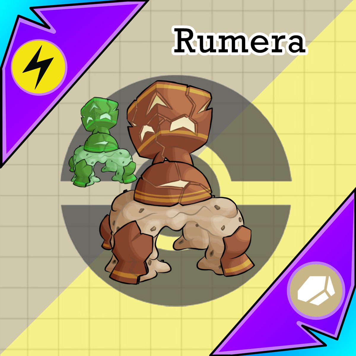 Meet Rumera, the Electric/Rock Type 
The use of Rumera is restricted in several regions due to its destructive power. A single lightning strike can turn its explosions' power thousandfold.

discord.gg/4NqEwKUk