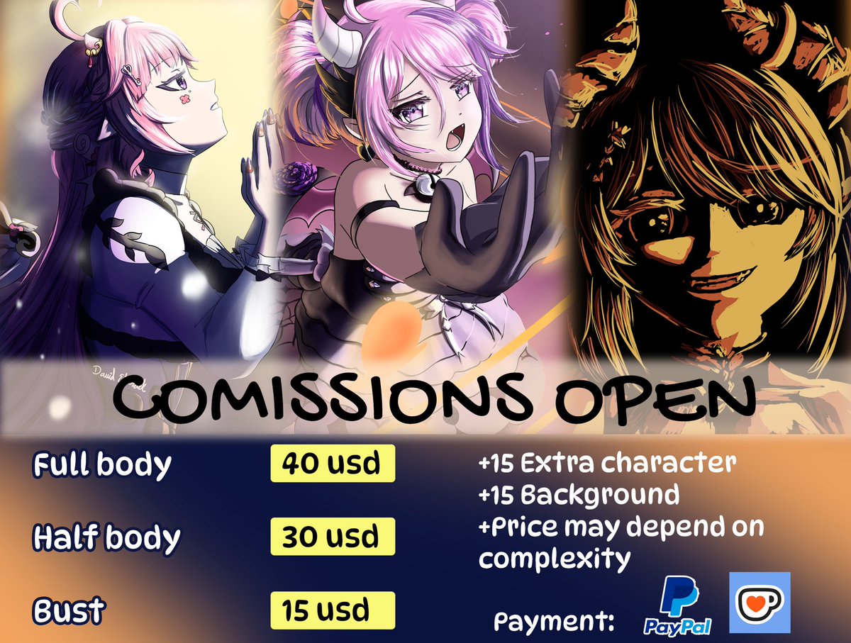 Hewo! I have Comissions Open, feel free to ask anything :))
All of the funds will be used for a kung fu tournament i have soon, if you can help me i'll apreciate it a lot
//
Olis tengo comisiones abiertas, si puedes ayudarme te lo agradecería muchísimo uwu
#Vtuber #commissionopen