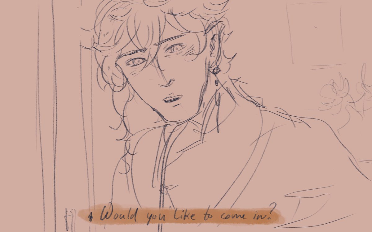 niai_ii's tweet image. doodling away the idea of childe randomly finding zhonglis house after years of not seeing each other and it will get awkward… or somethign
#chili #zhongchi