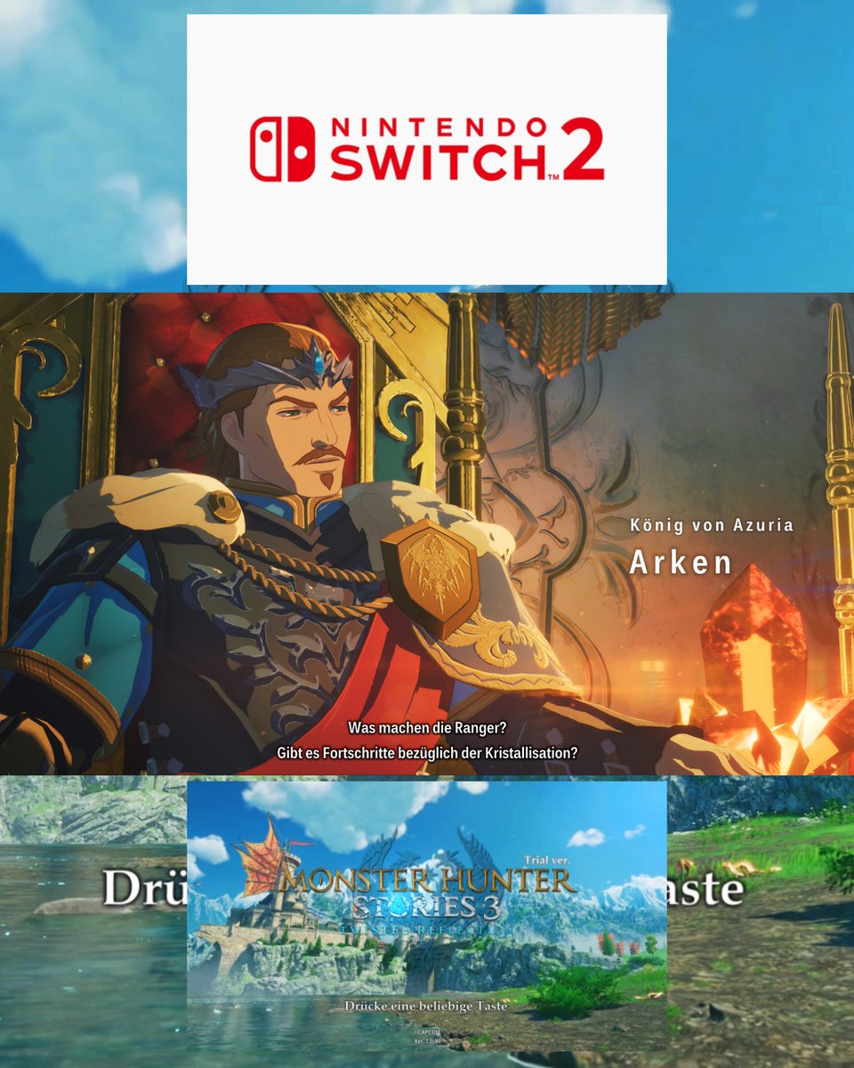 Dennis_RPGKING's tweet photo. #NintendoSwitch2 #MonsterHunterStories3 #Trialversion Spieltagebuch Update: Leutnant der Ranger Gaulle, Gaulles Palico Murray, Ranger Thea und König von Azuria Arken Siehe Bilder Yeah🙂 https://t.co/ehKXzwpyYM