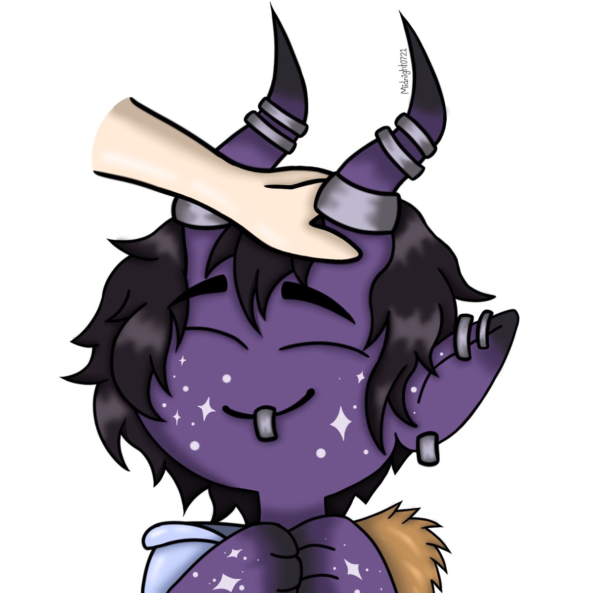 Hi hi my Koinus, I just finished #VGenComm !!!! I had a lovely person named Shadowwuf commission me for an emote and I just finished it today!!! 🫶🏽💙