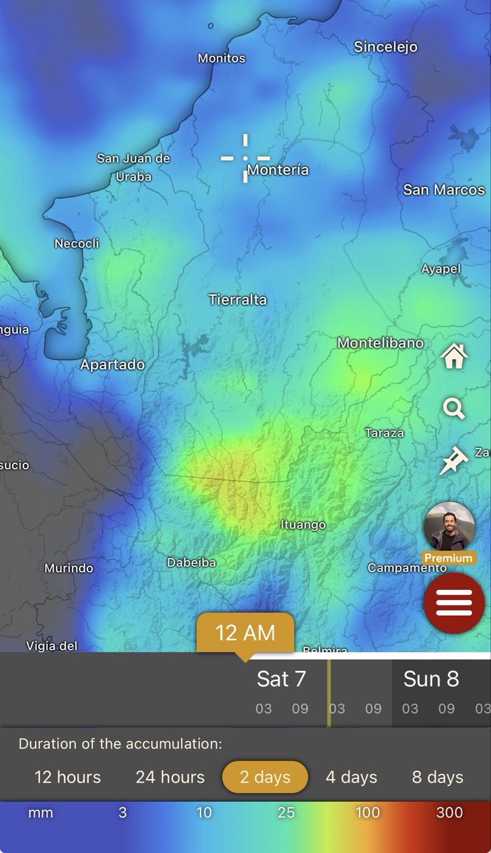 🚨 Entre hoy y mañana se espera una acumulación de más de 65 mm de lluvia sobre la cuenca alta del río Sinú, lo que podría seguir complicando la situación de rebose del embalse de Urrá y, por ende, las inundaciones en Montería y en el resto de la cuenca.