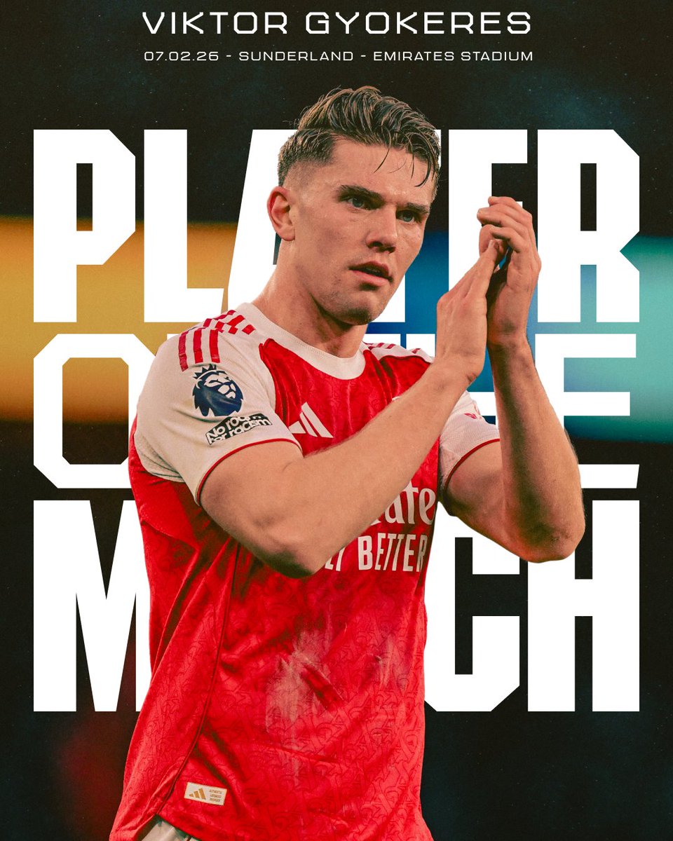 Arsenal's tweet image. Making an impact.

A two-goal salvo from Viktor earns him your Player of the Match vote 🗳️