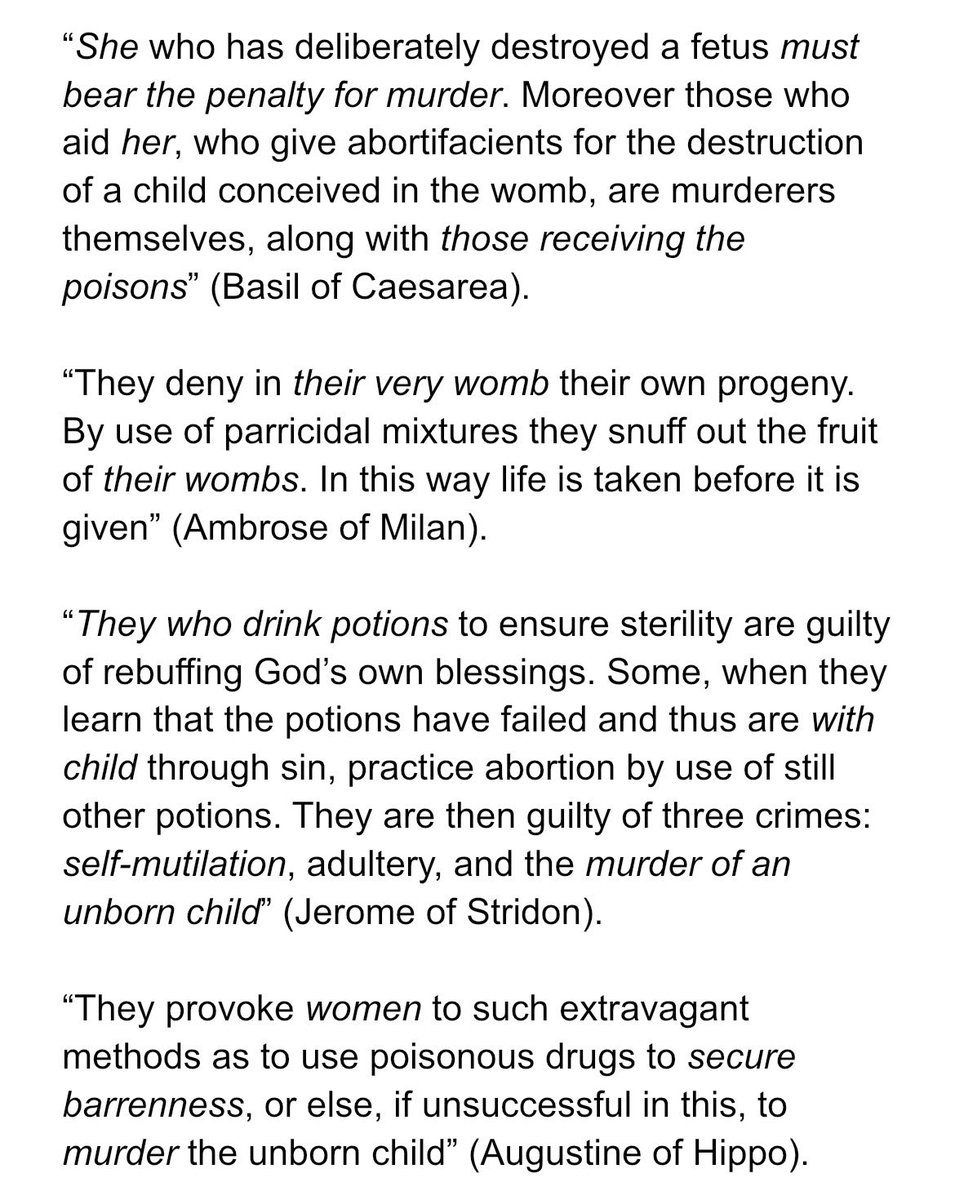 The church fathers taught that women who willfully have abortions are murderers.