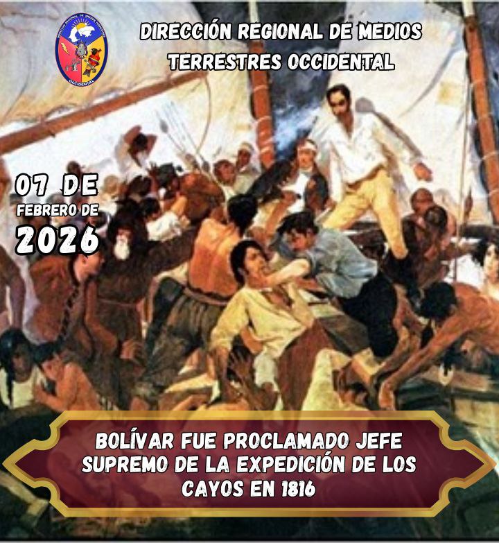 Hoy 7 de febrero, conmemoramos la proclamación de Simón Bolívar como Jefe Supremo de la República y sus Ejércitos en 1816, en Los Cayos de San Luis de Haití, tras una asamblea de oficiales patriotas.