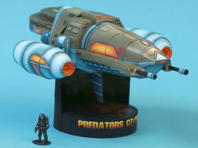 Predator Scout Ship Papercraft - tektonten.blogspot.com/2026/02/predat… #predator #yautja 

#papiermodell #papírovýmodel #ペーパークラフト #printable #bouwplaat #bastelbogen #recortable #papercraft #papermodel #cardmodel #papertoy