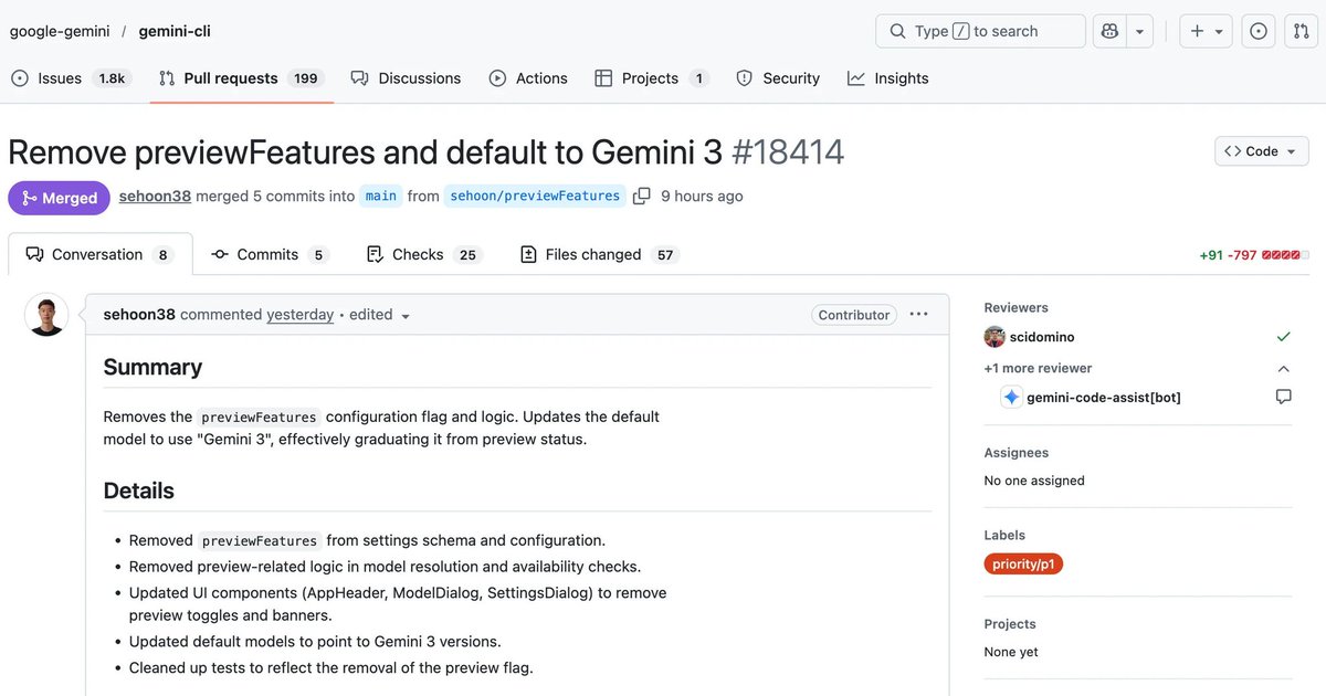Merged PR screenshot