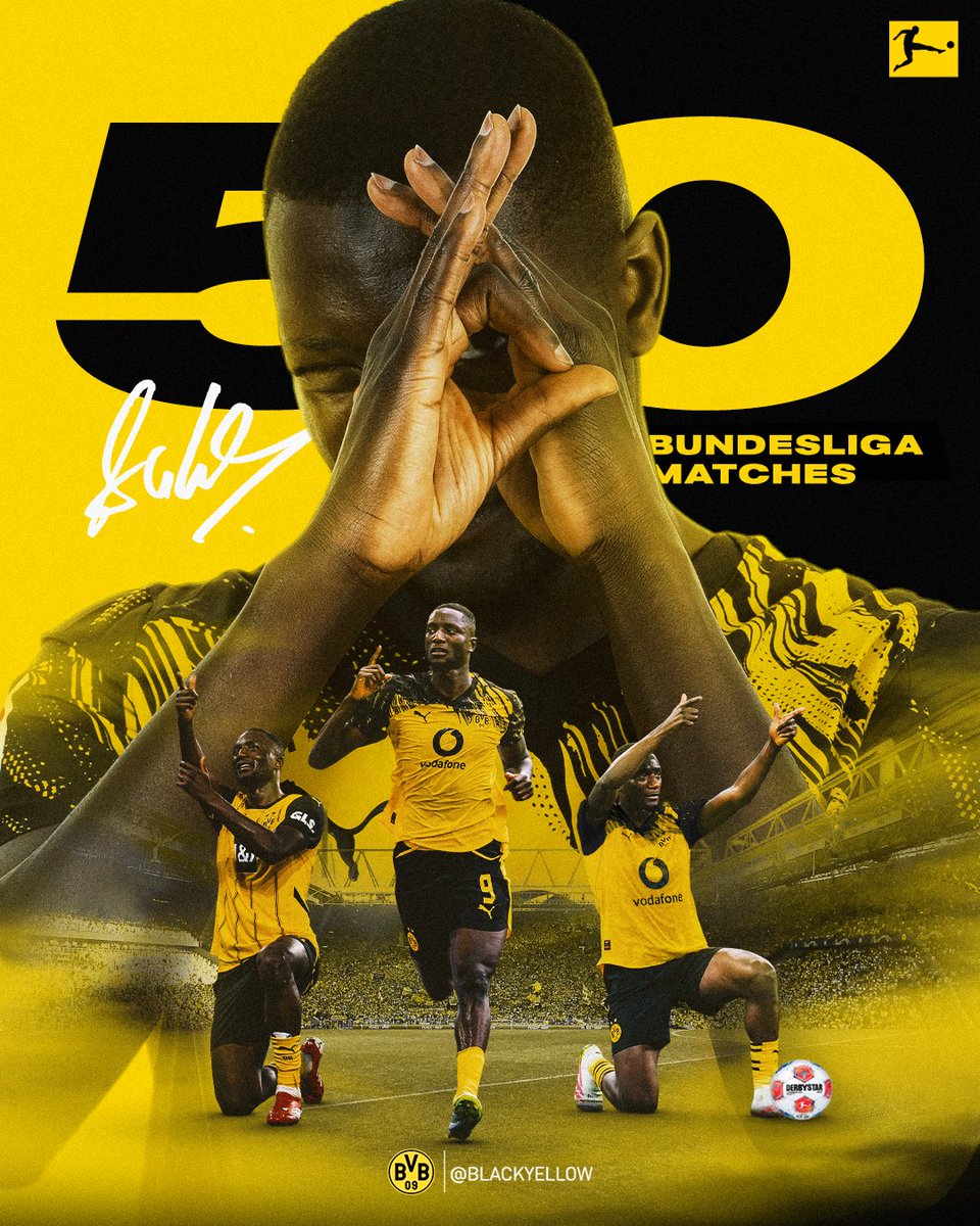 BlackYellow's tweet photo. 3️⃣0️⃣ goals in 5️⃣0️⃣ @Bundesliga_EN matches for BVB! 🇬🇳👏🎯 https://t.co/tg0wkXILpZ