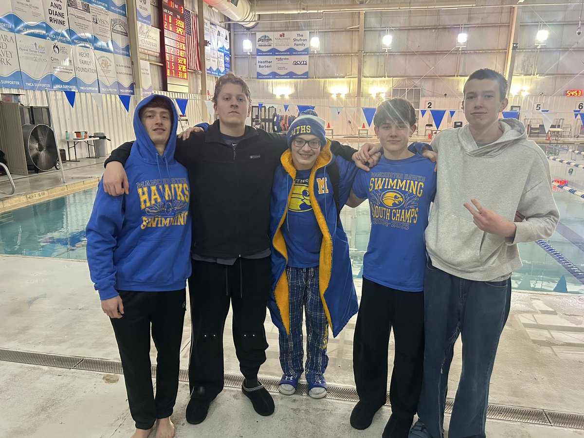 The Hawks Boys swim team finished strong in today’s Shore Conference MOC! Many PRs and an overall solid showing for the Hawks! 

So proud of all their hard work and dedication throughout the season! 💪🏻🦅🏊 <a href="/MTHS_Sports/">Manchester Twp. H.S. Sports Updates</a> <a href="/MTSD_DPedroza/">Diane Pedroza</a> <a href="/MTSDnews/">MTSD News</a> <a href="/MTHSboosterclub/">Manchester Township High School Booster  Club</a>