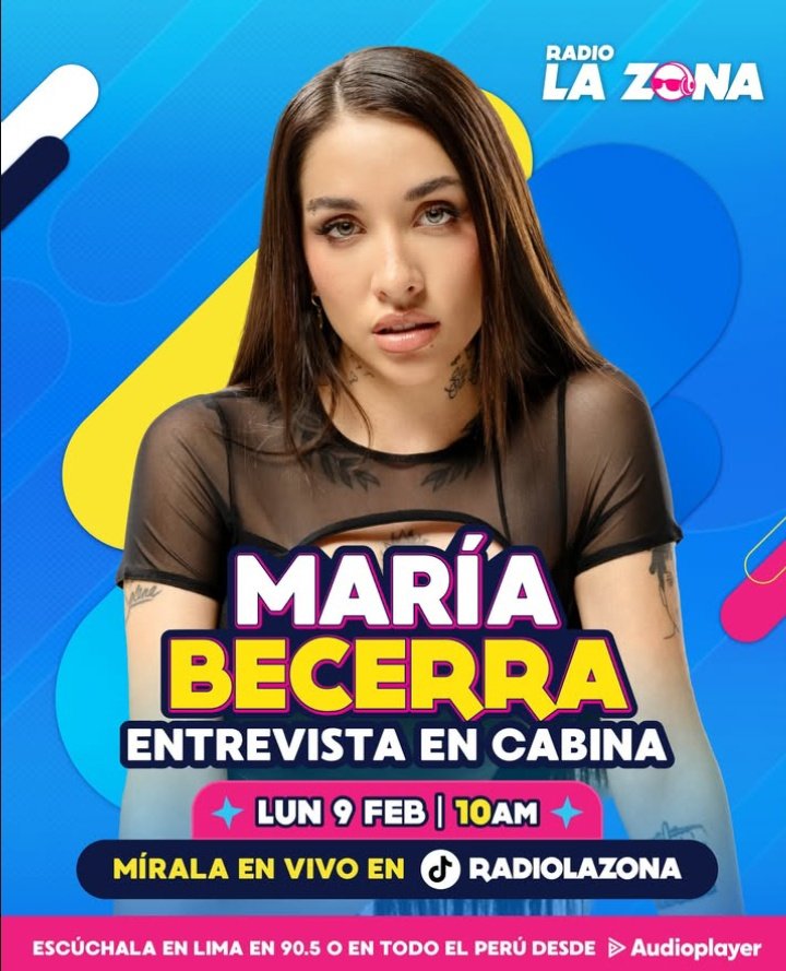 Maria Becerra realizará una entrevista en Radio La Zona de Perú, este lunes 9 de febrero a las 12hs (🇦🇷)