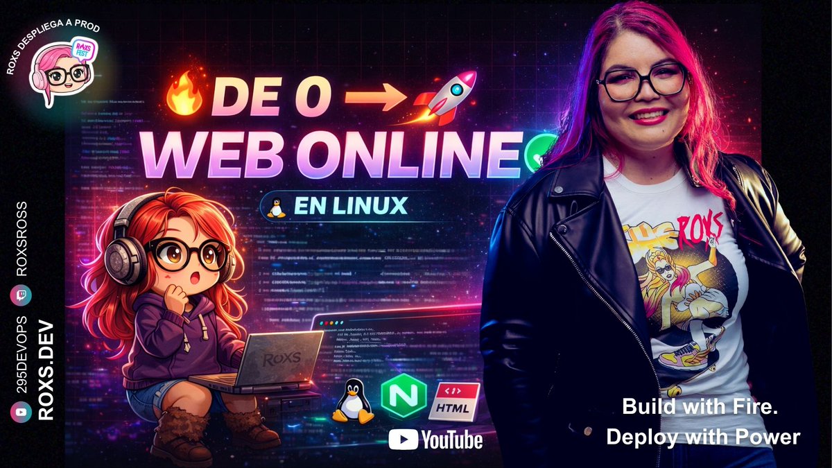 RoxsRoss's tweet image. 🔴 ¡YA ESTAMOS EN VIVO!
Arrancamos la retransmisión del encuentro de hoy 🚀
👉 De Cero a Deploy: Tu Primera Web en Linux
🎥 Sumate acá:
youtube.com/watch?v=0VHZOd…
Nos vemos en el chat 💬🔥
Build with Fire. Deploy with Power.

#DevOps #Linux #Deploy #AprenderDevOps #RoxsOps