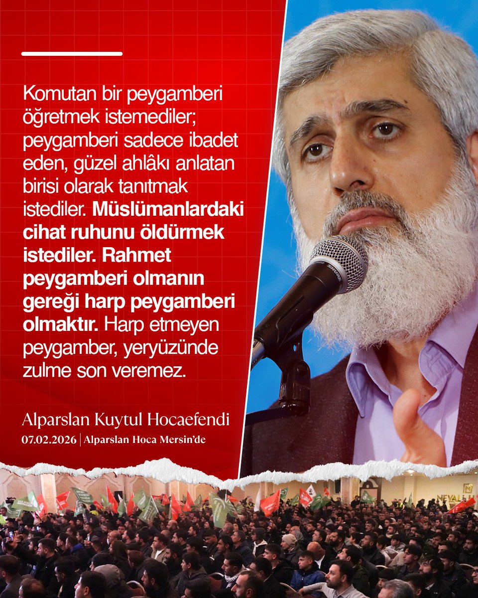 Komutan bir peygamberi öğretmek istemediler; peygamberi sadece ibadet eden, güzel ahlâkı anlatan birisi olarak tanıtmak istediler. Müslümanlardaki cihat ruhunu öldürmek istediler. Rahmet peygamberi olmanın gereği harp peygamberi olmaktır. Harp etmeyen peygamber, yeryüzünde zulme