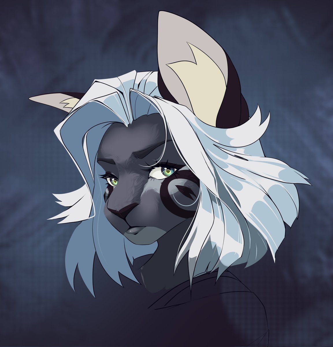 This one was originally planned to be a simple eye card.
Then I enjoyed the way the hair turned out.
Then I thought she needed ✨shoulders✨
Then I realized I wasn't in the mood of doing all the rendering and stopped.
Still like the hair though.
Might finish one day. Who knowsss