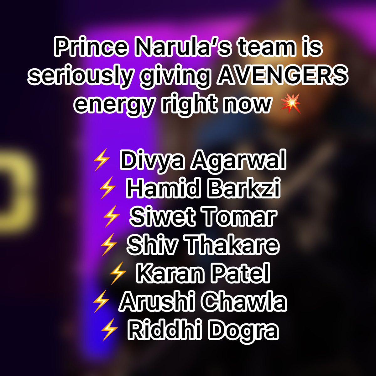 tellykhazana's tweet photo. #TeamPrince #AvengersSquad #The50 #RealityTV #PowerTeam https://t.co/tMoMOtgmwm