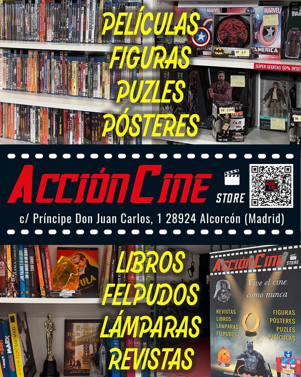 En AccionCineStore encontrarás el regalo perfecto para los cinéfilos más exigentes. Figuras, merchandising de cine, películas, libros, puzles y artículos pensados para quienes viven el cine con pasión.
🛒 Visita nuestra tienda online: f.mtr.cool/cjpmhfwhyg 
📷 Pedidos por