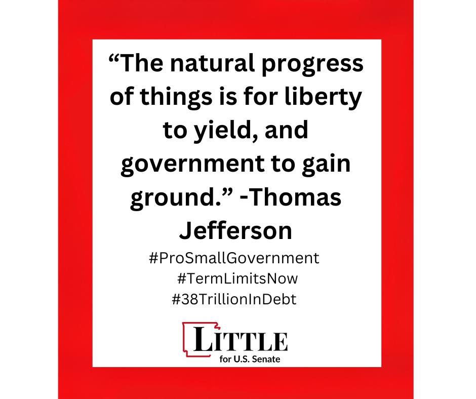 Jefferson warned us.  My dad echoed the same words.  As government gets bigger, your freedom gets smaller. Crack open a history book and you can see evidence of this truth in the USSR, China, etc.. I am a SMALL GOVERNMENT REPUBLICAN. The less DC is involved in our lives the