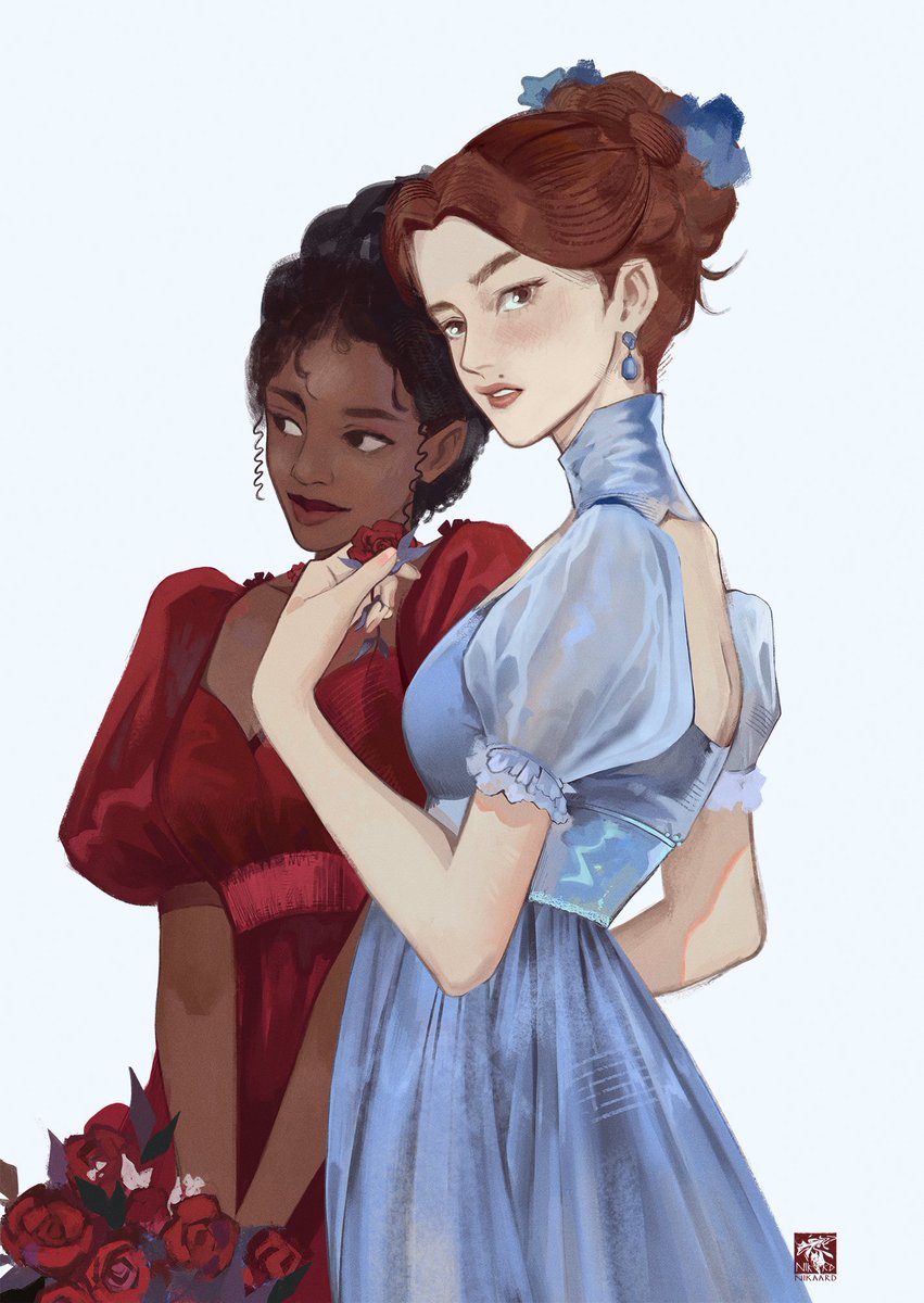 two beautiful flowers in the garden #franchaela #Bridgerton