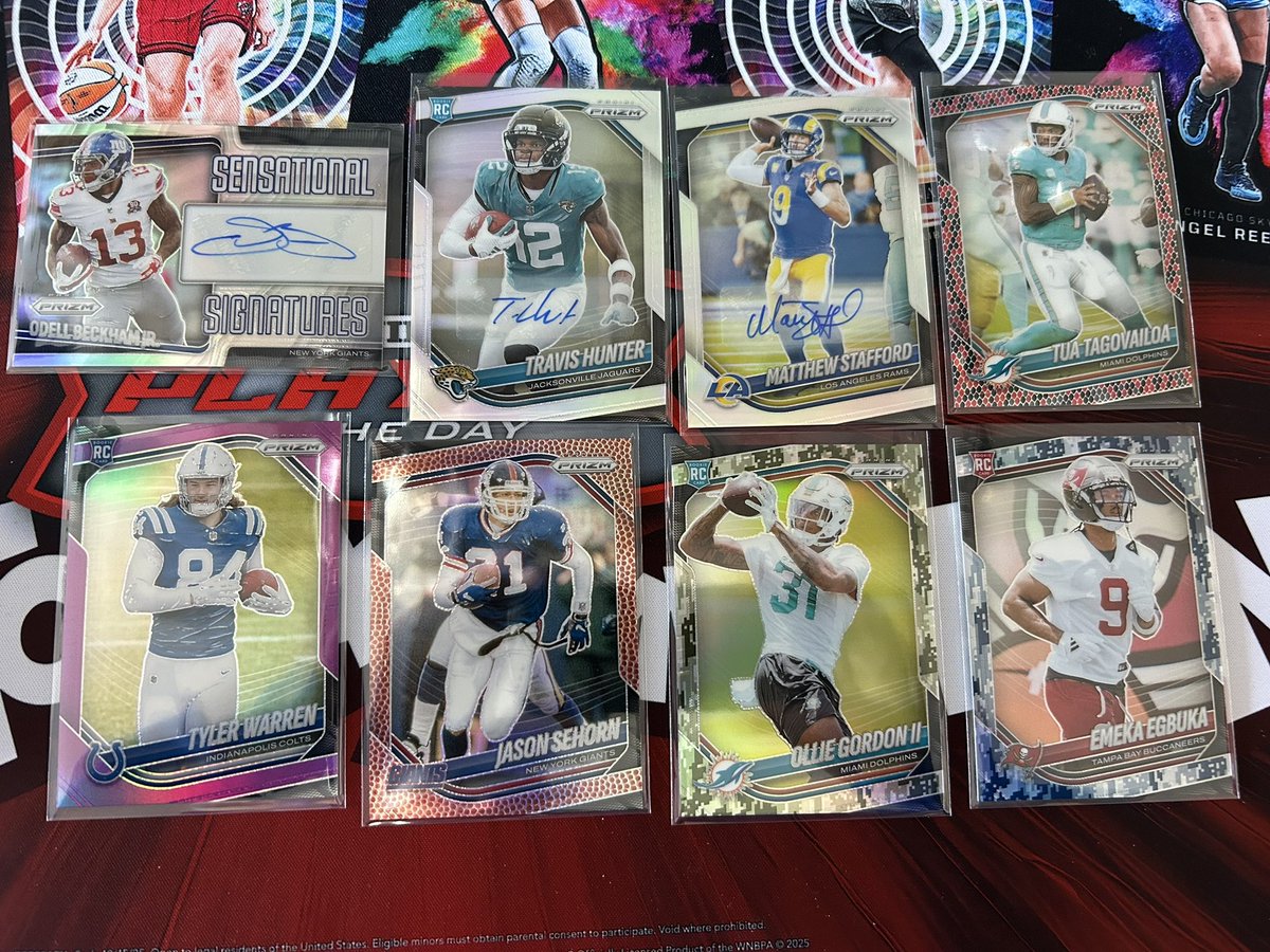 c_roh's tweet photo. @CardPurchaser Pulls from two boxes of Prizm today https://t.co/4b7Q4lLX8b