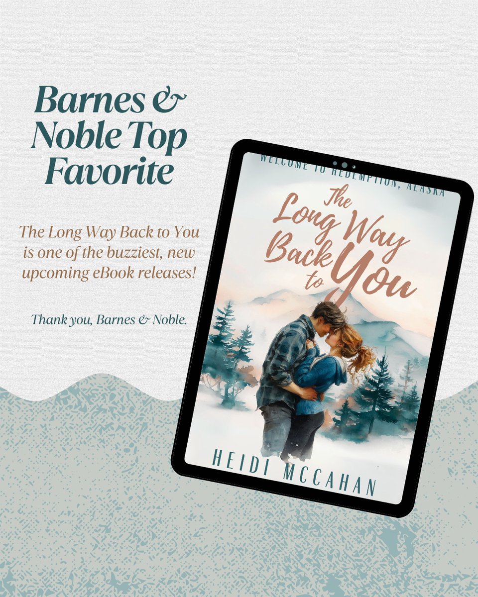 Still can’t believe this… 🥹
The Long Way Back to You was selected as a Barnes &amp; Noble Top Favorite eBook for February and March!
If you love small-town romance, second chances, and messy family secrets, preorder your copy here: geni.us/LongWayBack