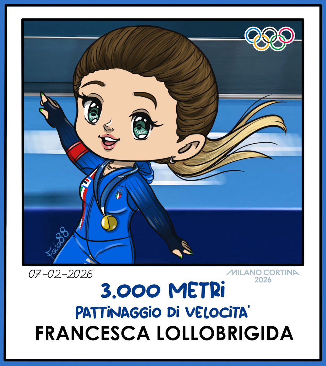 3.000 metri - Pattinaggio di Velocità 
Francesca Lollobrigida - Medagli d'Oro e Record Olimpico 
<a href="/ItaliaTeam_it/">ItaliaTeam</a>
<a href="/milanocortina26/">Milano Cortina 2026</a>

#milanocortina2026 #italiateam #Olimpiadi #Olympics2026 

ig: fede88.art