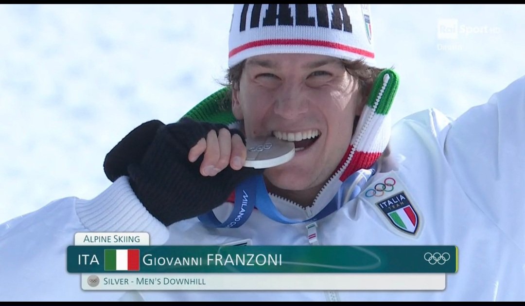isabellemorelli's tweet photo. #tg3 la notizia piu' bella !  sul podio  #argento  #giovannifranzoni #Franzoni #WinterOlympics #Olimpiadi #MilanoCortinaOlympic2026 https://t.co/fZrK1wbxhj