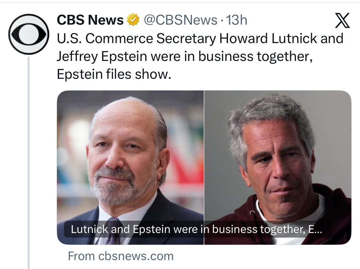 Donald Trump’s Secretary of Commerce. 

Also survived 9/11 by not going to work. 

Epstein’s neighbor.