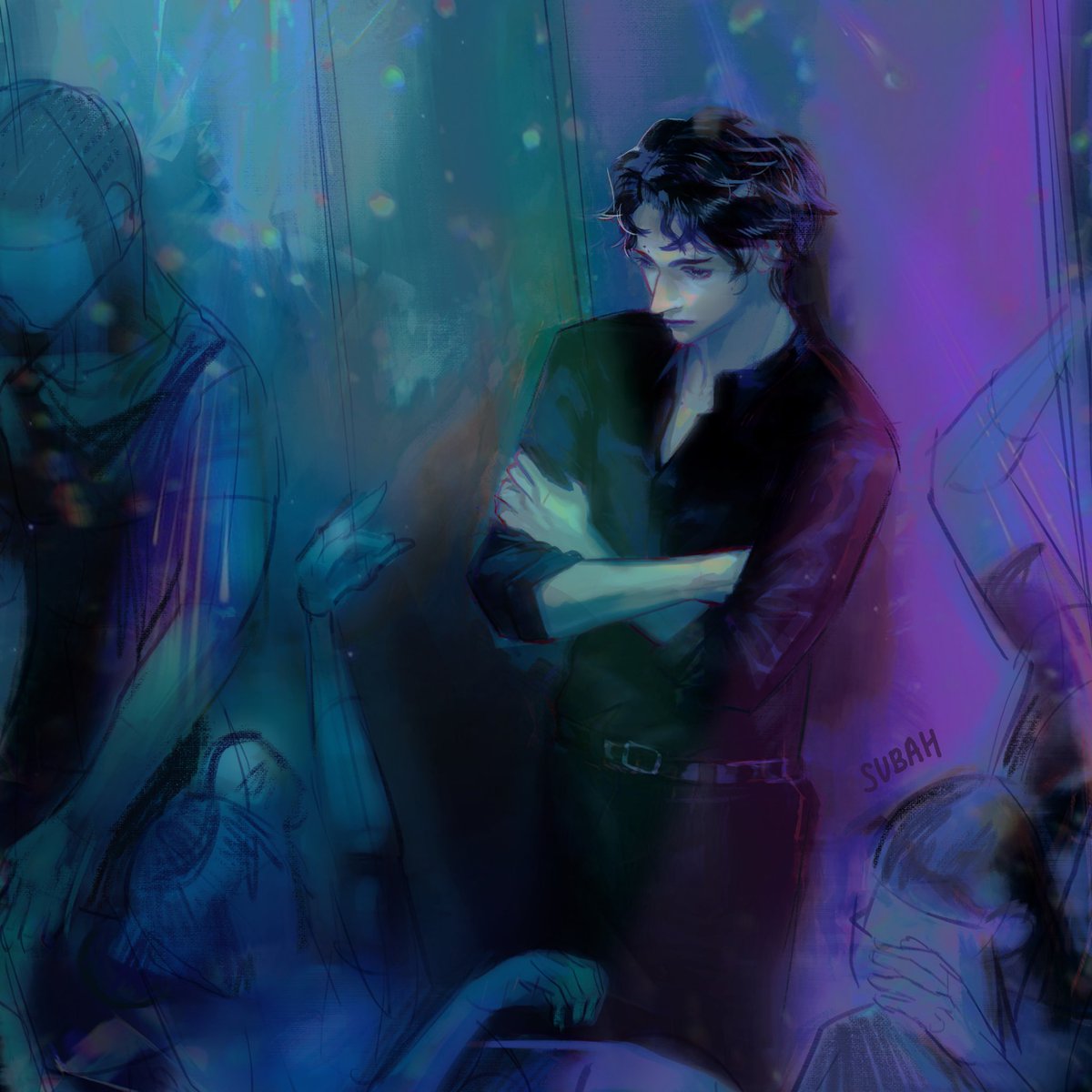 daybreak__9's tweet photo. “In a room full of people, I look for you
Would you avoid me or would you look for me too?” - 12 to 12, Sombr
.
#SakuAtsu post timeskip era, at the club. My first art posted in 2026 be skts to honour the impact they had on me in 2025 (last 2 years honestly).
#haikyuu https://t.co/3WDaU74fAR