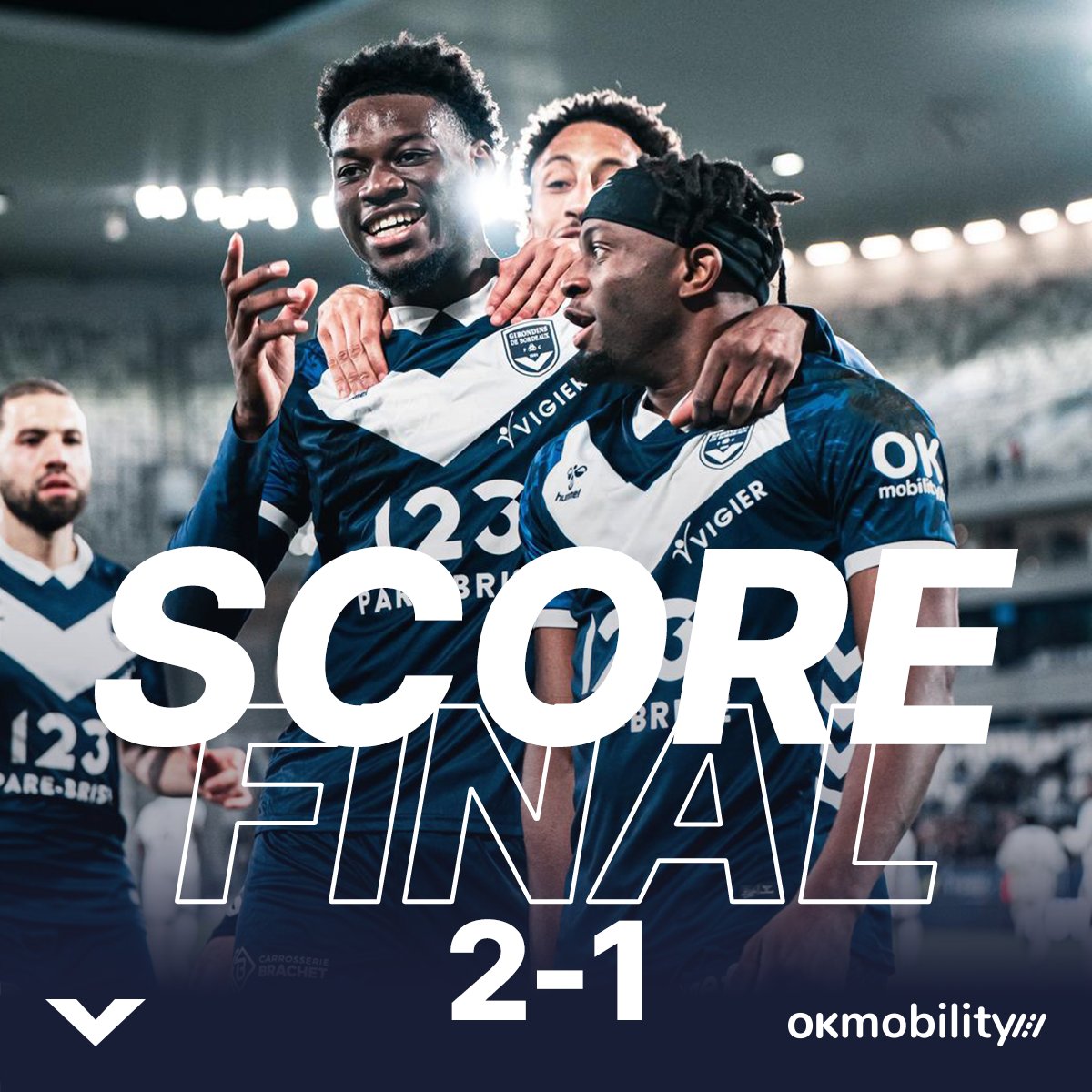 𝙑𝙄𝘾𝙏𝙊𝙄𝙍𝙀 💙🤍

Succès bordelais face aux <a href="/Voltigeurs1907/">Voltigeurs de Châteaubriant</a>. Une victoire dessinée en seconde période avec deux pénaltys inscrits par Luderic Etonde et Royce Openda. Trois points de plus au compteur ✌️

2-1 #FCGBVC