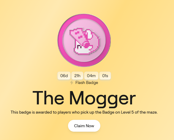 Getting "The Mogger" badge was easy. Thanks to this guide.