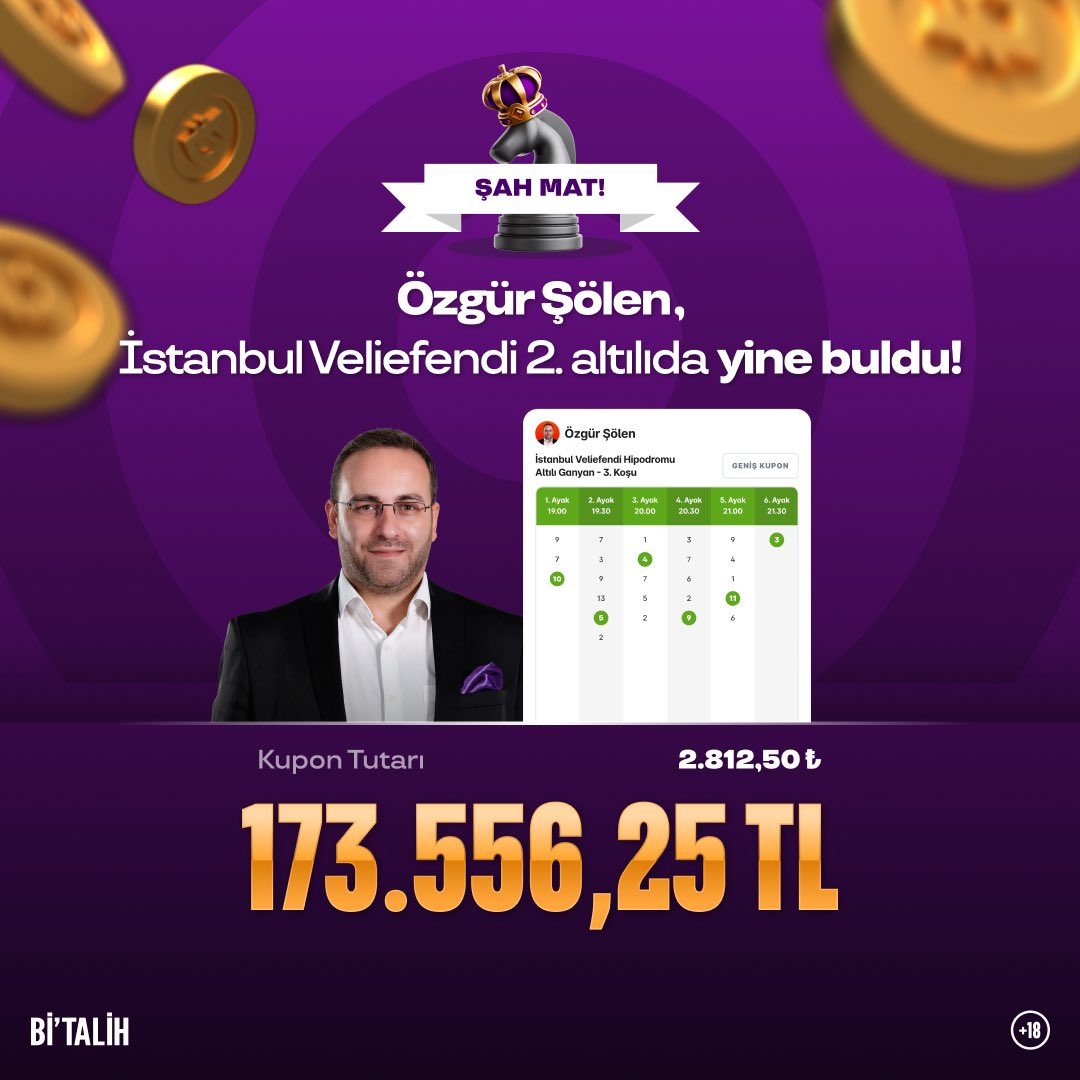 Özgür Şölen’den Rekor Kazanç! 🚀

💰 <a href="/ozgur_solen/">Özgür Şölen</a>’in İstanbul 2. 6'lı Ganyan hazır kuponu 173.556,25TL kazandırdı!

📲 bit.ly/4bZuuxE