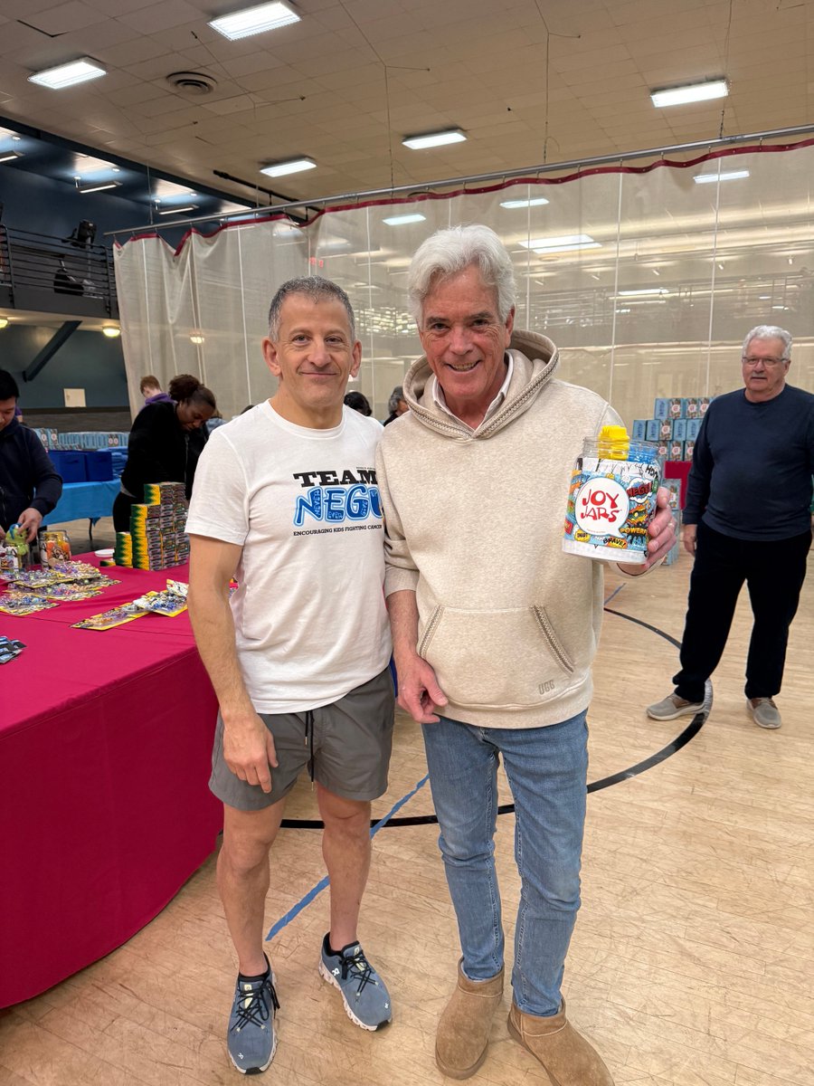 Spending Saturday afternoon with our fabulous contributor Dan Hoffman - stuffing “Joy Jars” for kids with cancer - in honor of Dan’s late wife Kim.