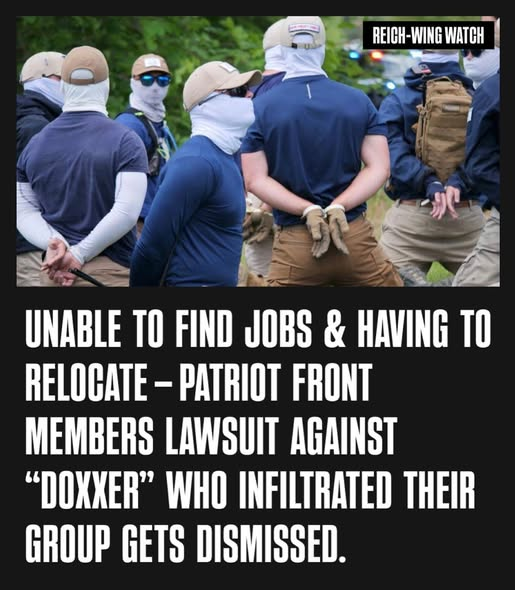 In Seattle federal court, a judge dismissed a lawsuit filed by five people associated with the white nationalist group Patriot Front who accused a Washington man of infiltrating their organization, hacking its systems and publicly revealing members’ identities.