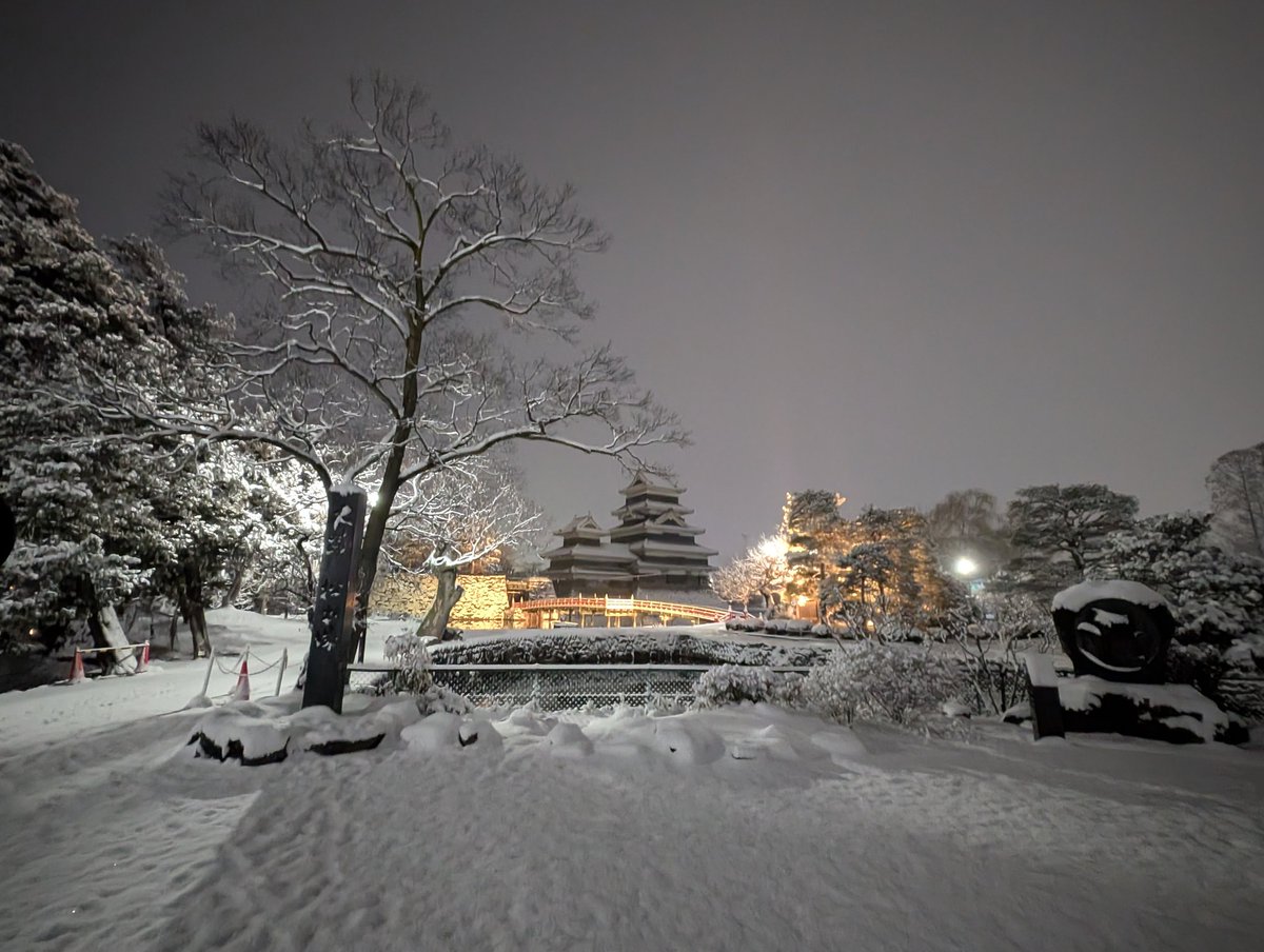 aurora_dawn_BK's tweet photo. 雪の国宝松本城 https://t.co/1yBV61NwT9