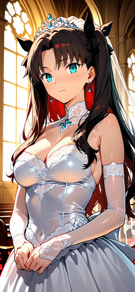 5jerky_x's tweet photo. 遠坂凛 ウェディングドレス #遠坂凛 #Fate #FGO https://t.co/OblVykb0EU